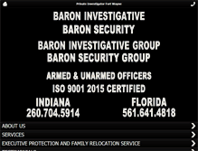 Tablet Screenshot of baroninvestigativegroup.com